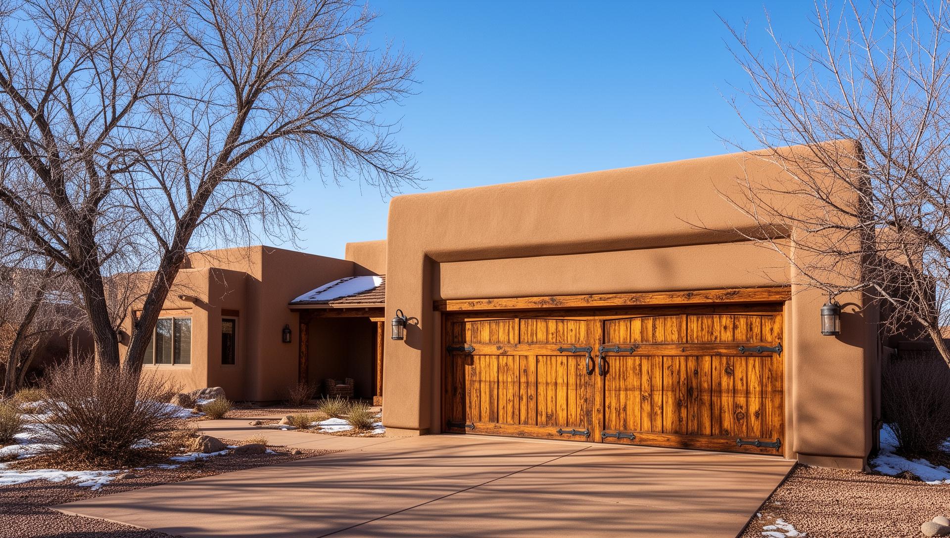 Professional rustic wood grain garage door installation by Garage Door Marshville technicians