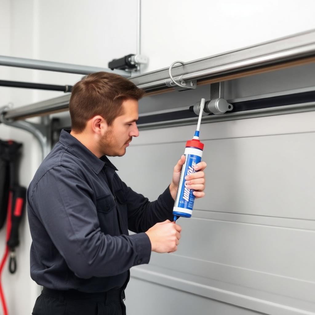 Maintenance garage door service in Marshville NC - professional technician at work